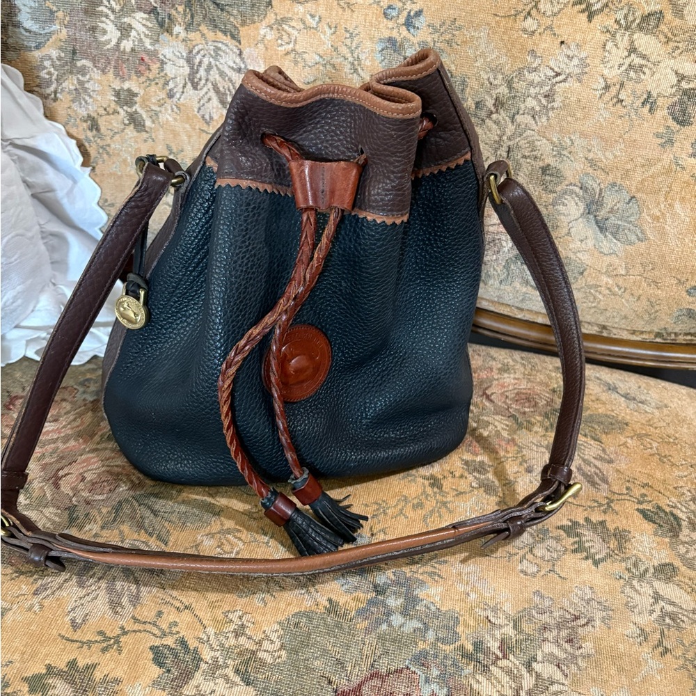 Dooney & Bourke Black and Brown Leather Bag
